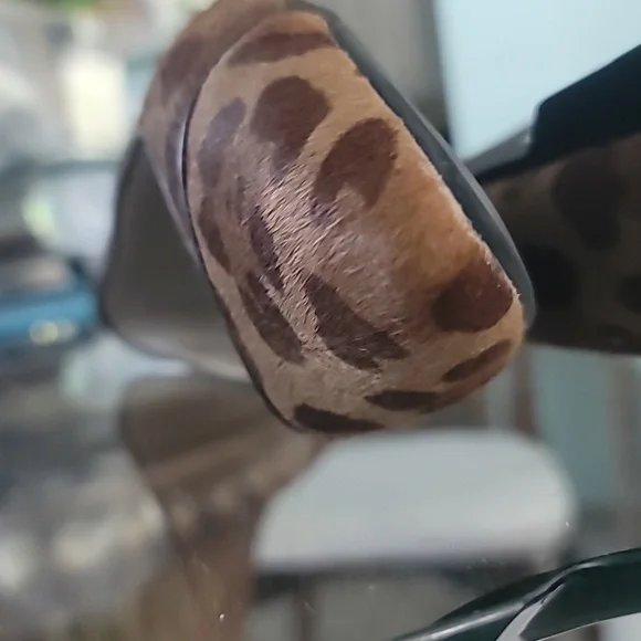 Cole Haan Women's Shoes 7B Brown Tan Leopard Skimmer Flat Leather Point Toe - Picture 10 of 12